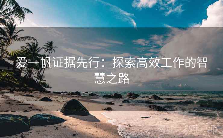 爱一帆证据先行：探索高效工作的智慧之路