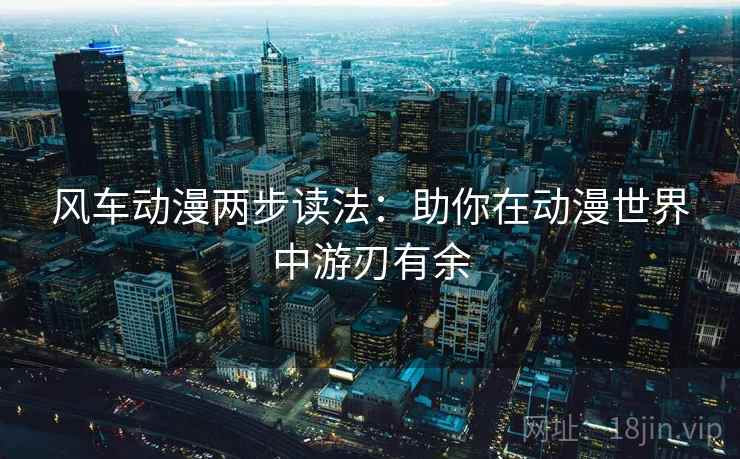 风车动漫两步读法：助你在动漫世界中游刃有余